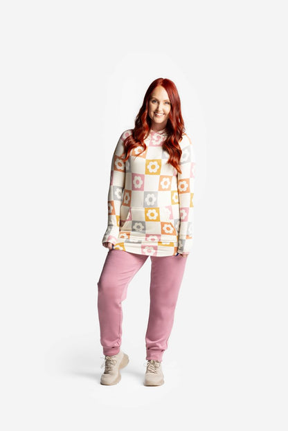 LuLaRoe LuLaRoe Amber Hoodie - Retro Petal Checker 