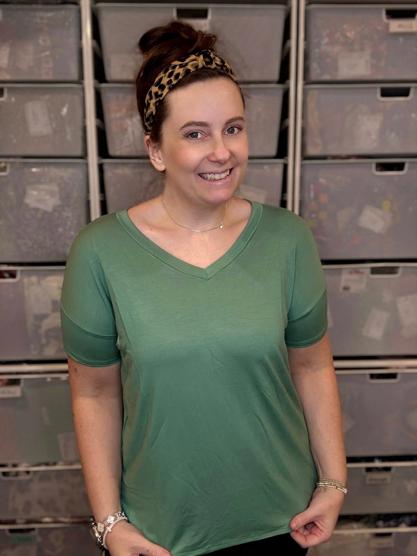 LuLaRoe Lisa - Solid Dusty Green 