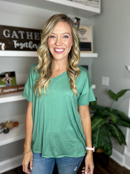 LuLaRoe Lisa - Solid Dusty Green 