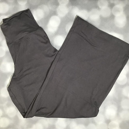 LuLaRoe Essential Wide Leg Pant in solid charcoal gray featuring relaxed wide-leg silhouette and comfortable waistband