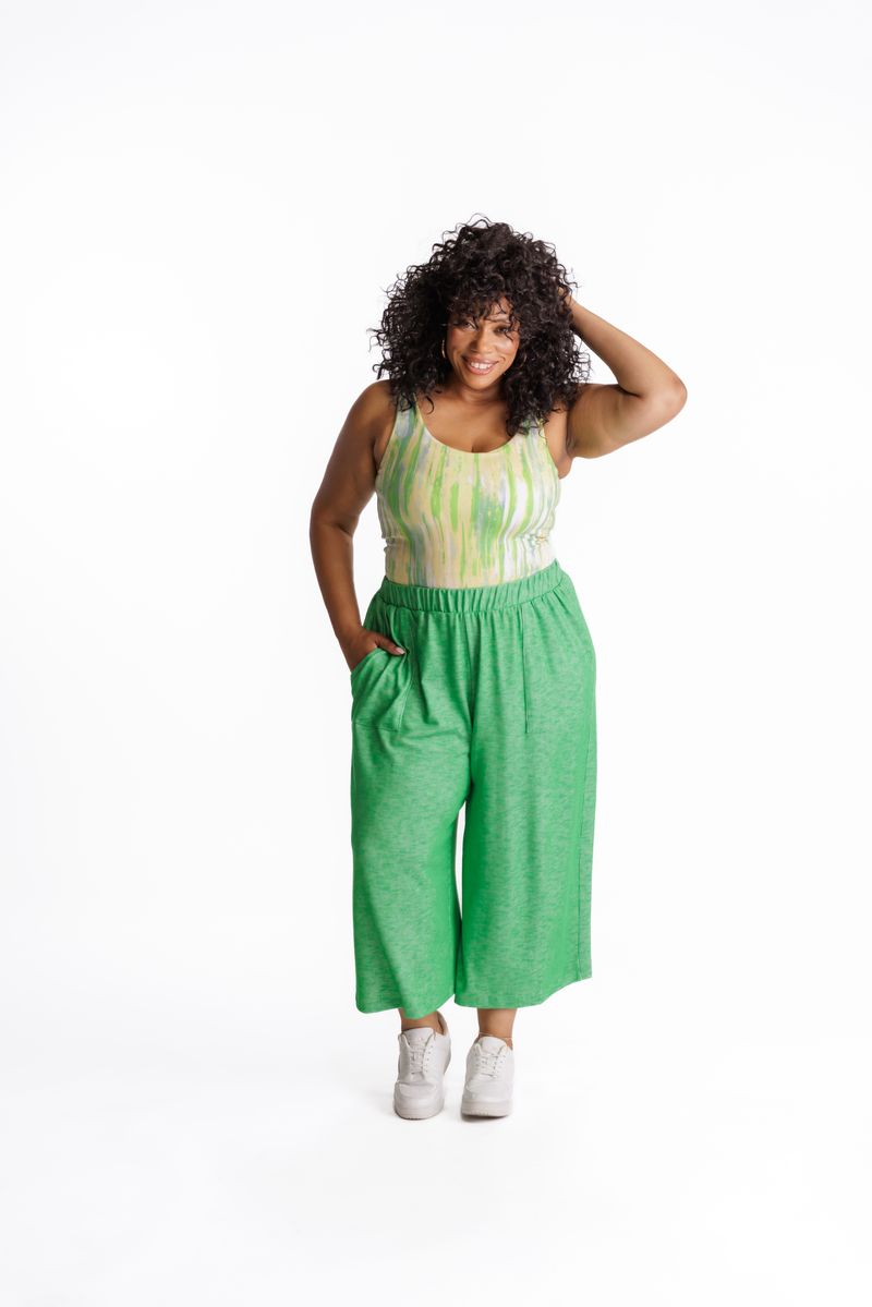 LuLaRoe Justine Pant Solid Emerald Meadow Wide Leg Pant