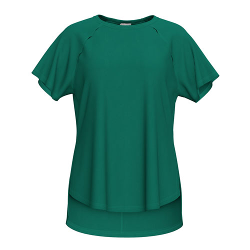 LuLaRoe Melanie Raglan Top in Solid Kelly Green product image.