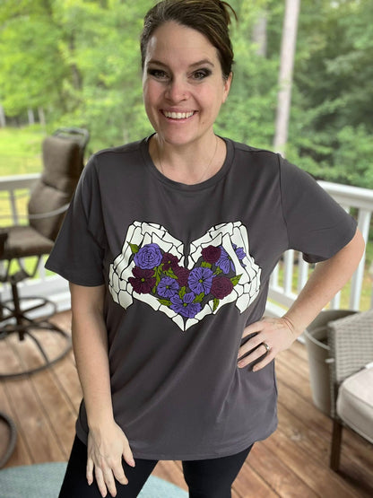 LuLaRoe Halloween 2025 - Rivkah Top - Skeletal Heart