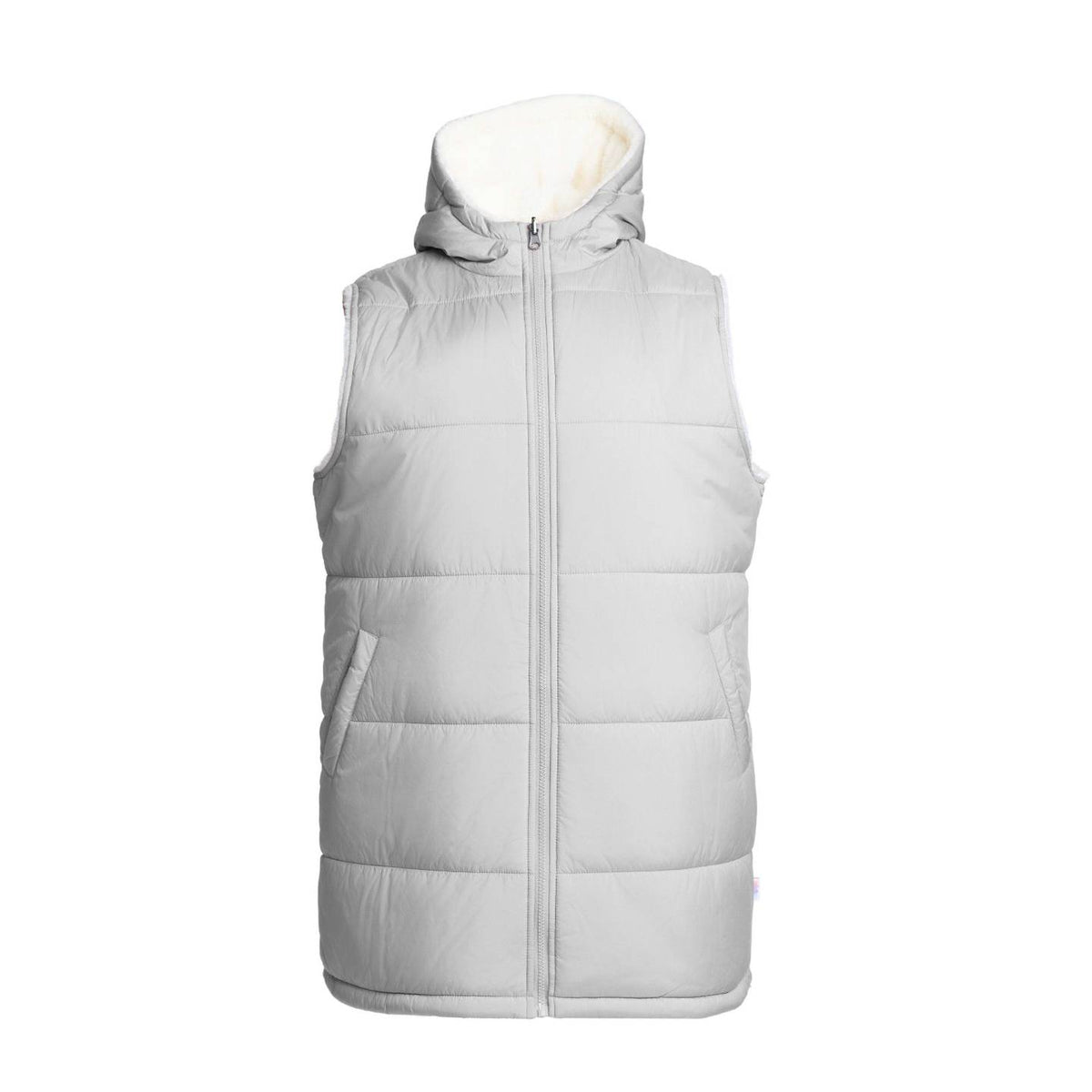 LuLaRoe Alta long hooded reversible vest in Solid Silver Gray, additional product view