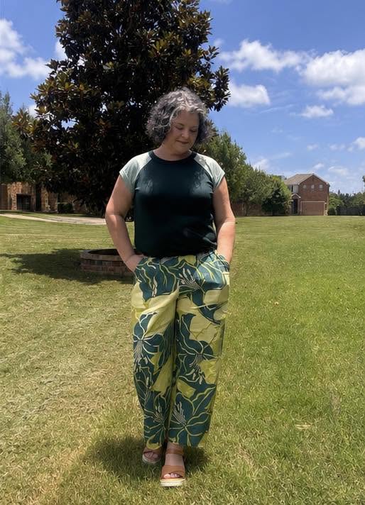 LuLaRoe Ashley Raglan T - Solid Forest Pine
