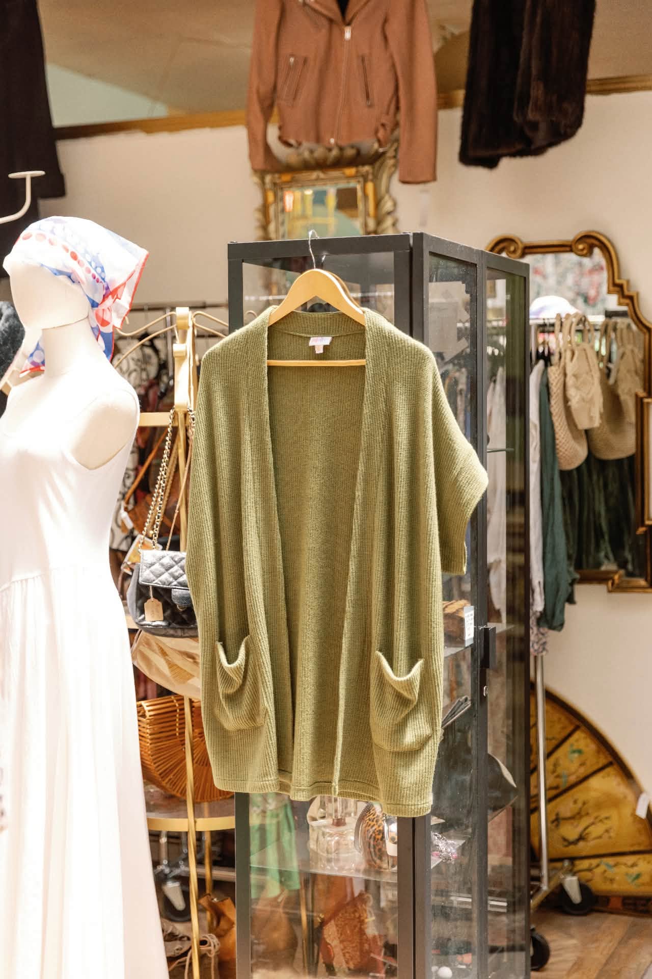 LuLaRoe Jimae Sweater Cardigan - Solid Olive Green