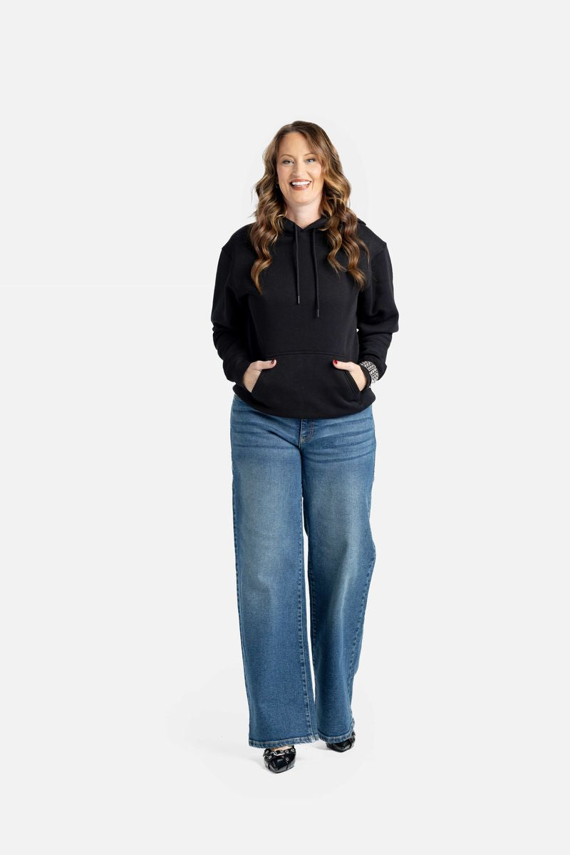 LuLaRoe Happy Hoodie - Solid Black