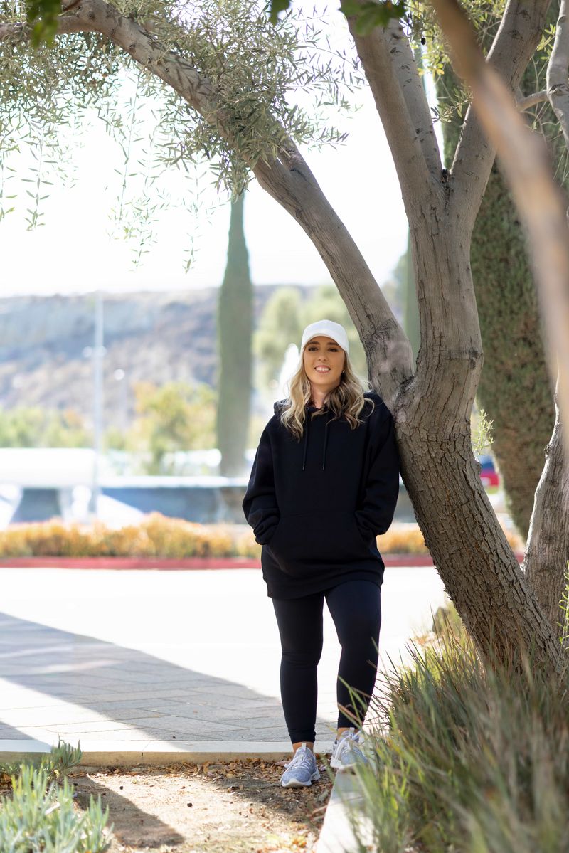 LuLaRoe Happy Hoodie - Solid Black