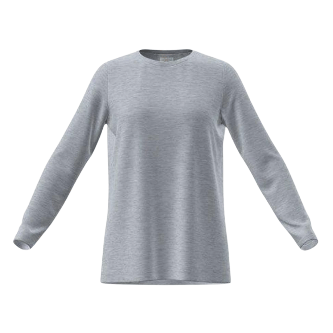 LuLaRoe Sharon Long Sleeve Top - Light Heather Gray - front view