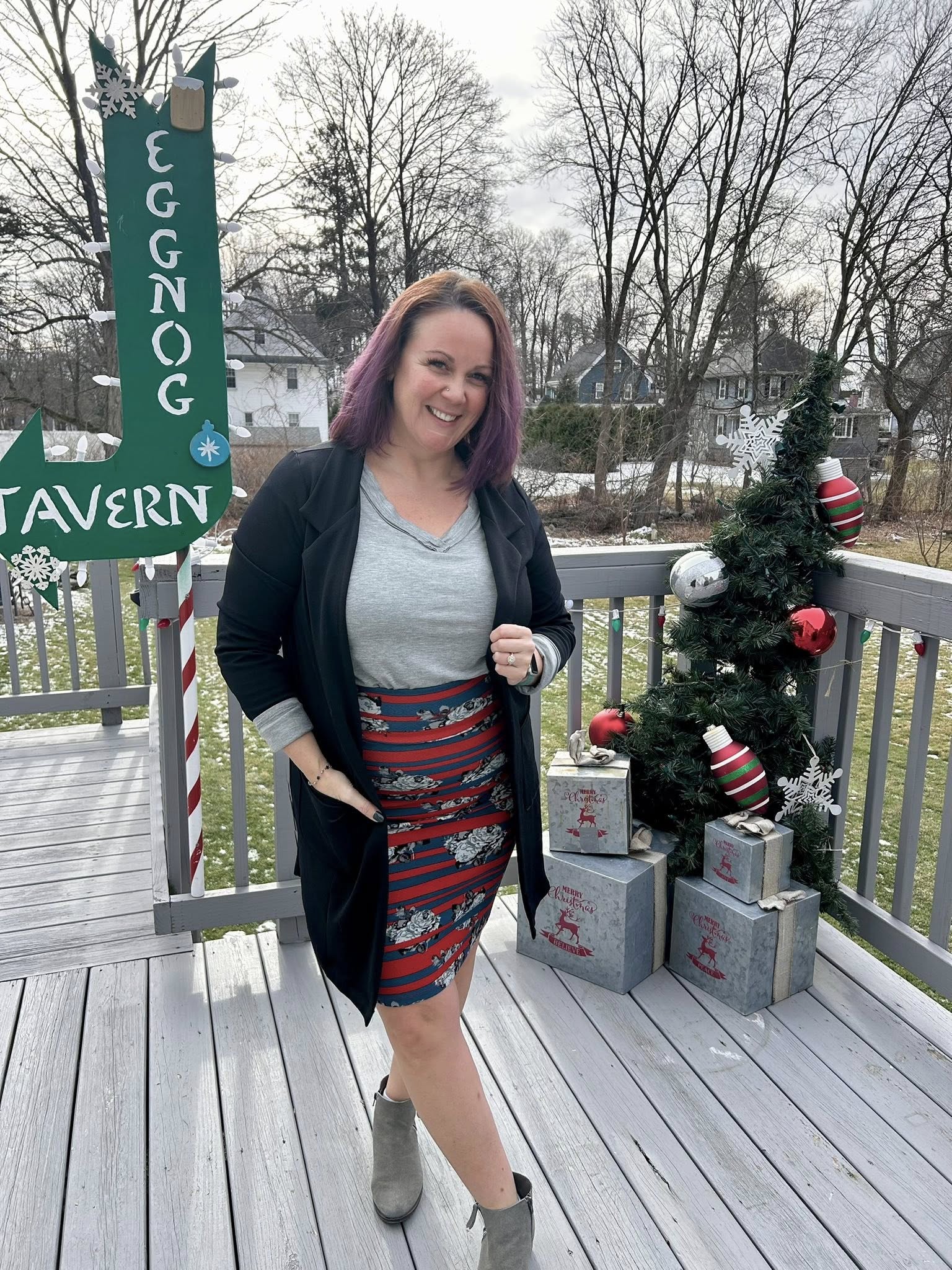 LuLaRoe Vicki Top – Heathered Light Gray | Women's Long Sleeve Top