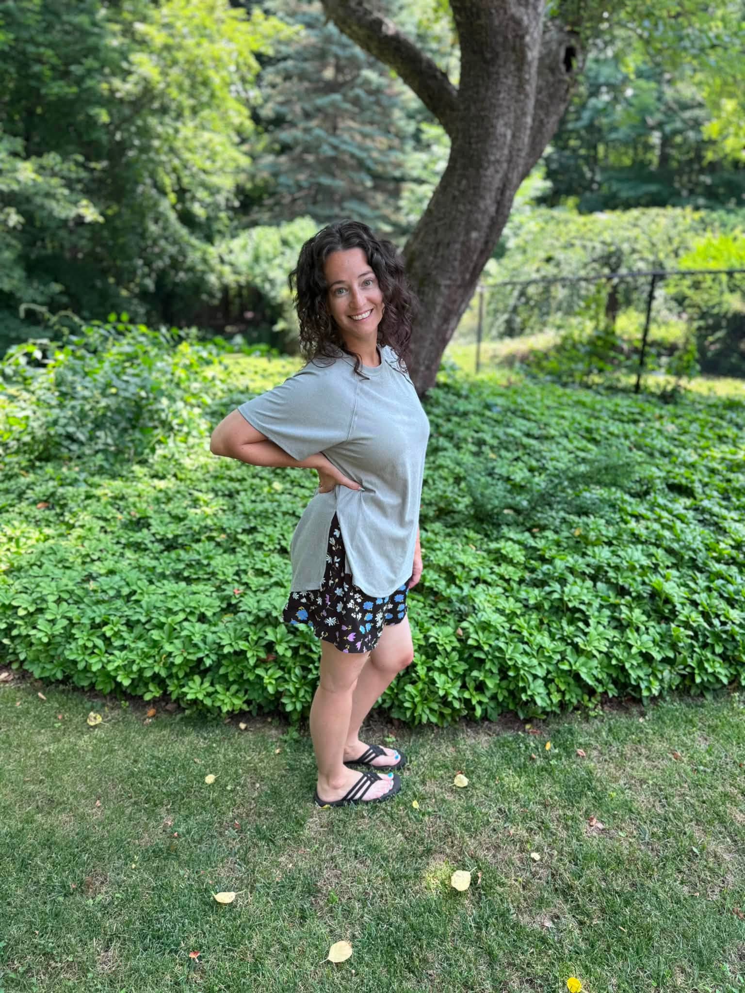 LuLaRoe Melanie Raglan Top in Solid Heather Gray product image.