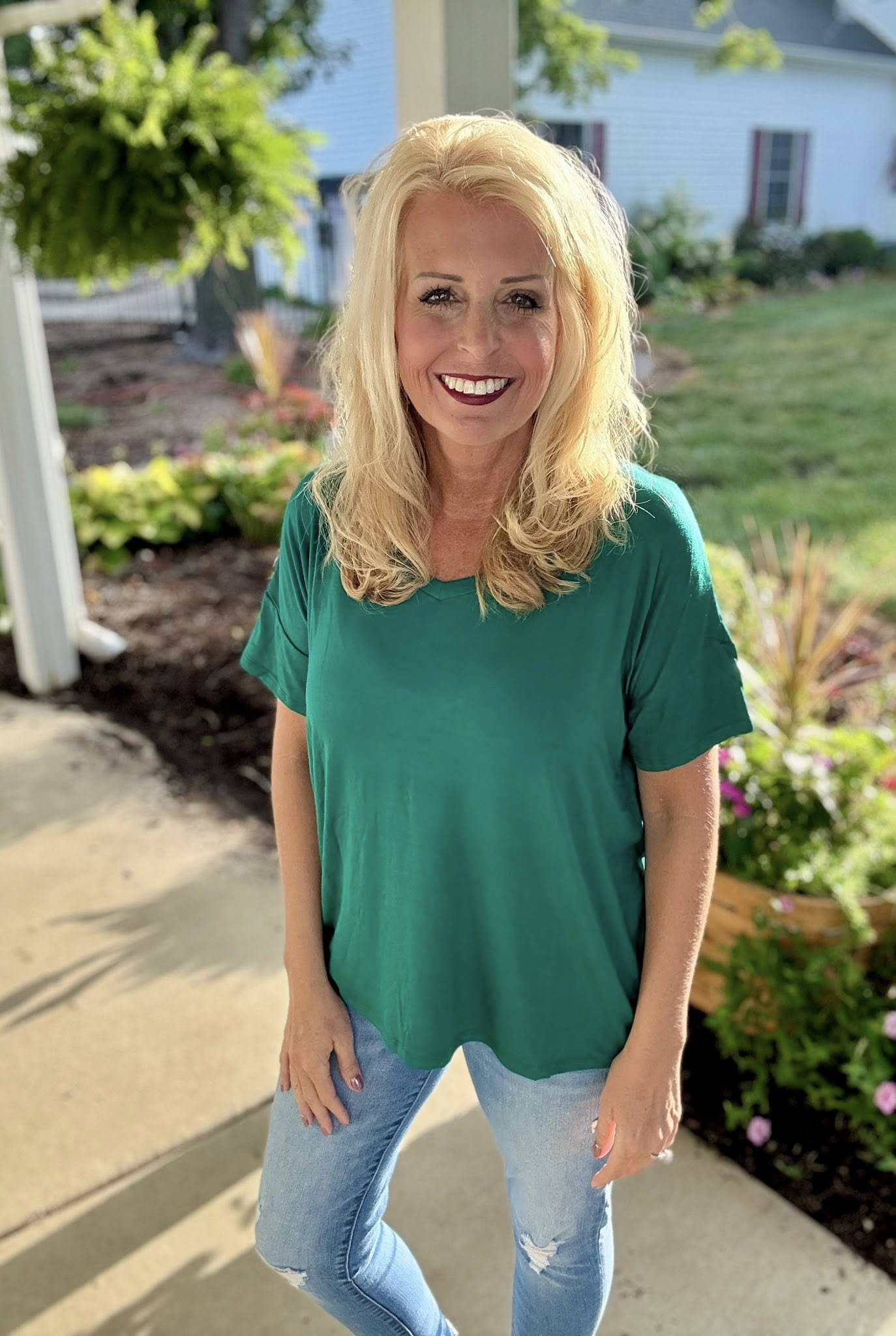 Lisa - Solid Hunter Green-A