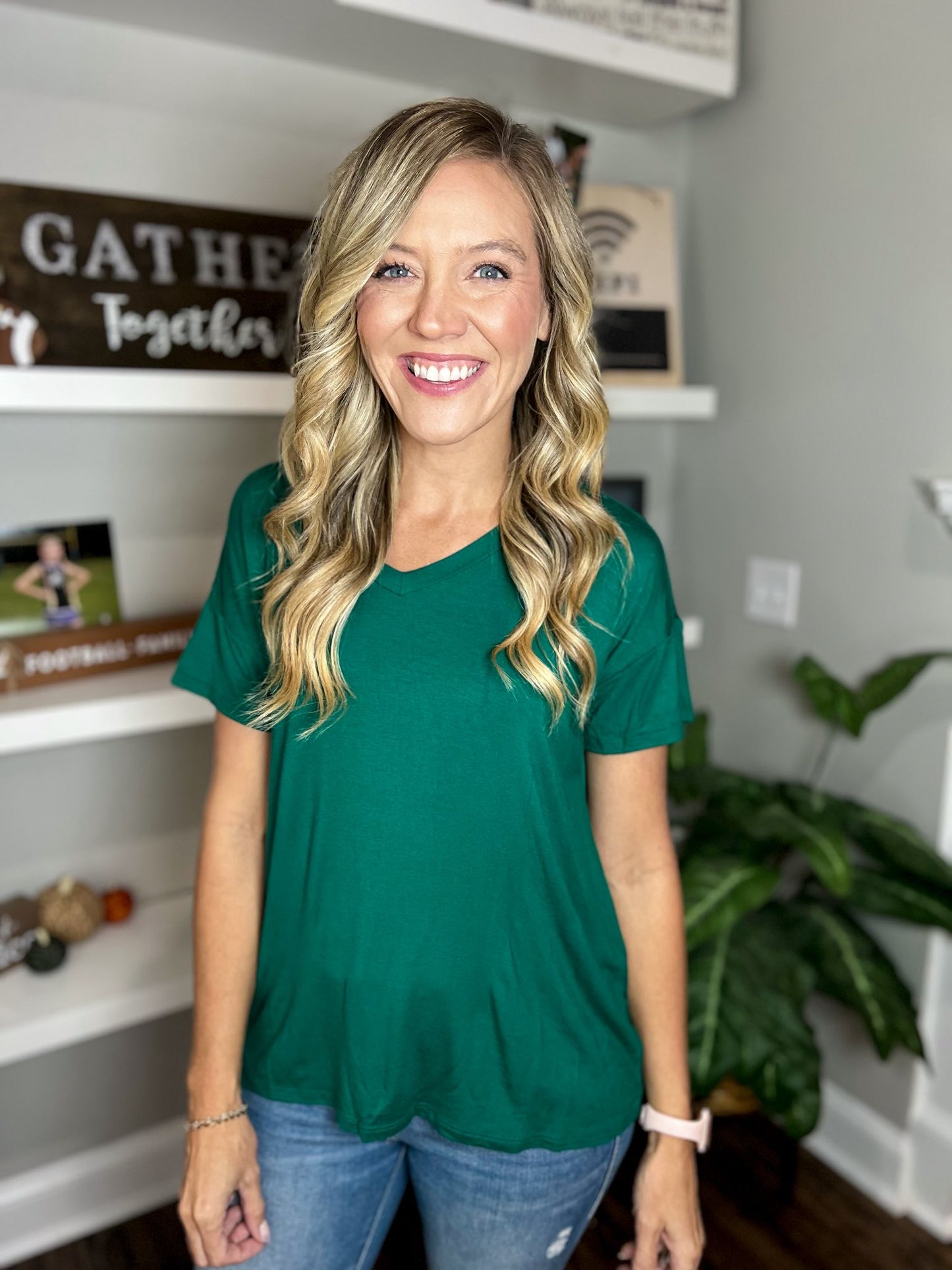 Lisa - Solid Hunter Green-A