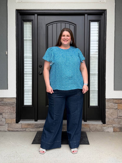 LuLaRoe Pull-On Patch Pocket Pant - Indigo Wash