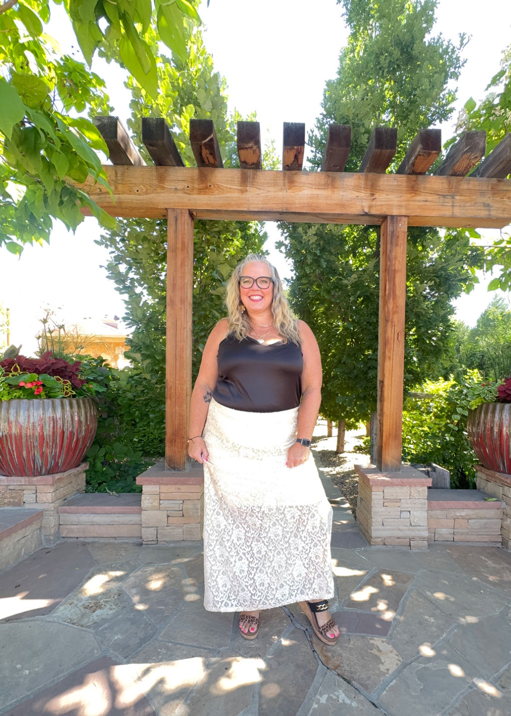 LuLaRoe LuLaRoe Tihane Lace Maxi Skirt - Solid Ivory Heirloom Lace 