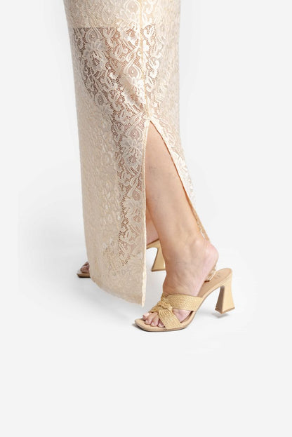 LuLaRoe LuLaRoe Tihane Lace Maxi Skirt - Solid Ivory Heirloom Lace 