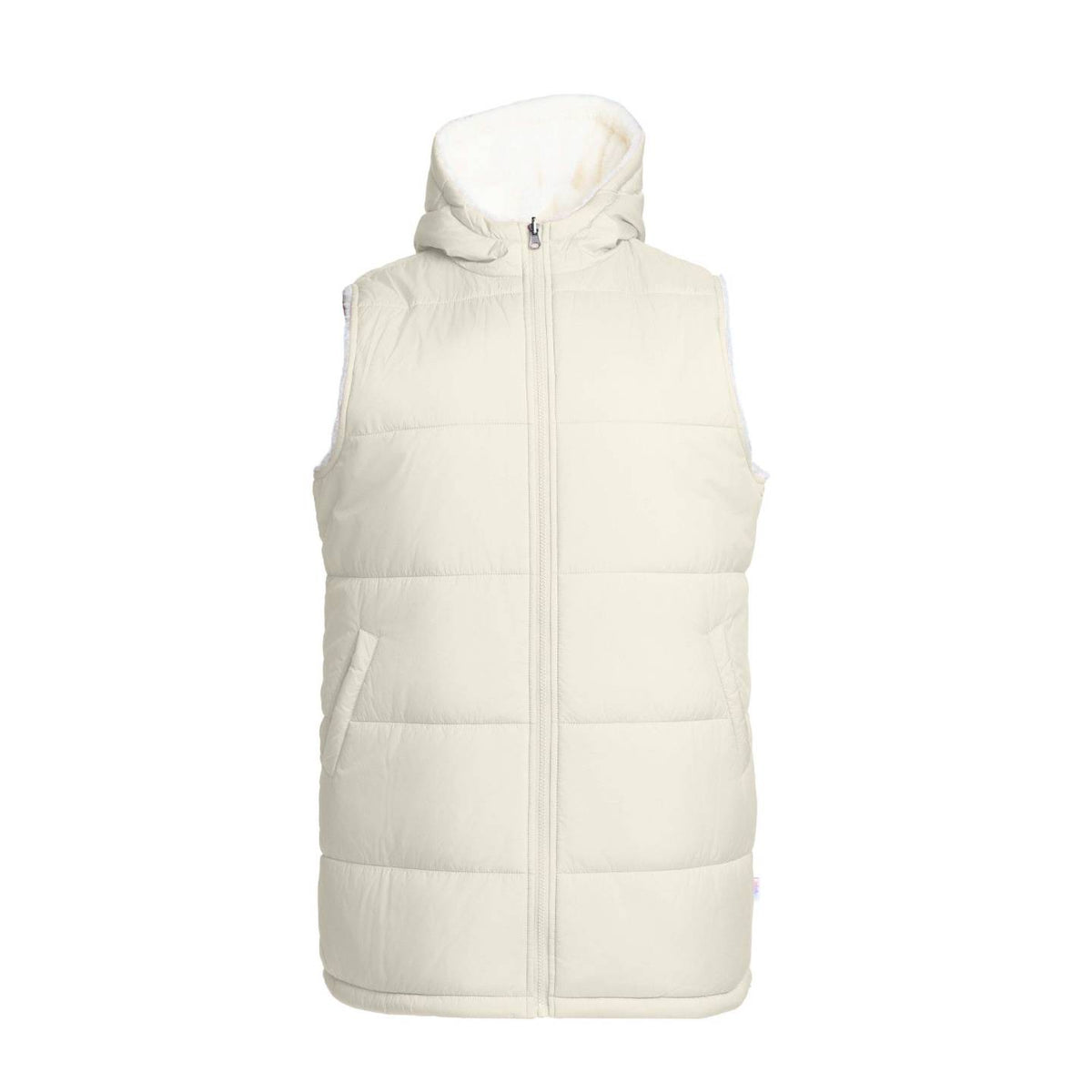 LuLaRoe Alta long hooded reversible vest in Solid Soft Ivory, additional product view