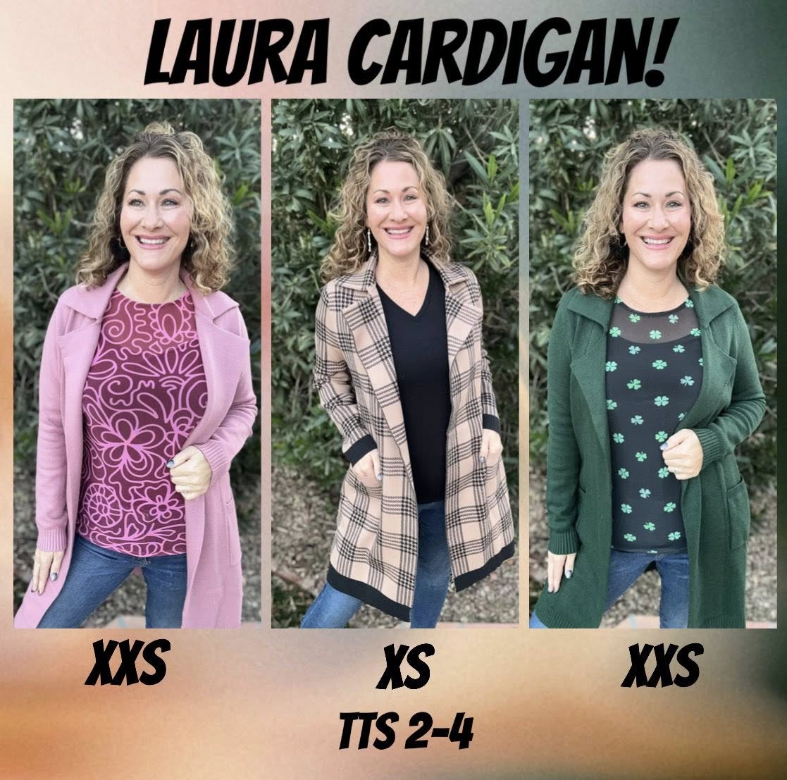 LuLaRoe Laura Lapel Open Cardigan – Solid Blush Rose Layer