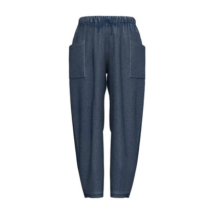 LuLaRoe Brindley Light wash women's barrel-leg pull-on pants - product photo 2