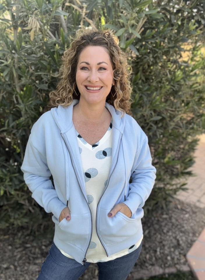 LuLaRoe LuLaRoe Essential Zip Hoodie - Solid Cloud Blue 
