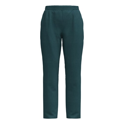 LuLaRoe Lena Work-Leisure Pants in Solid Evergreen Teal featuring a deep green teal color with ankle length straight leg silhouette and pull-on waistband on a white background