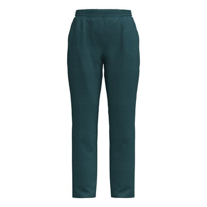 LuLaRoe Lena Work-Leisure Pants in Solid Evergreen Teal featuring a deep green teal color with ankle length straight leg silhouette and pull-on waistband on a white background