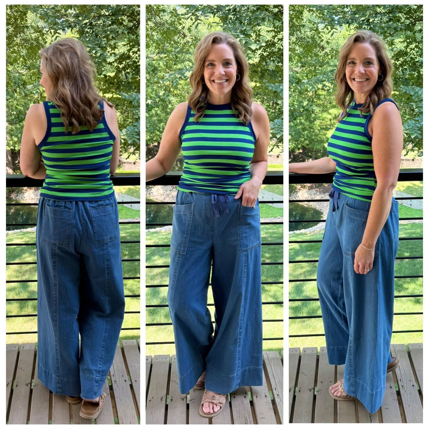 LuLaRoe Pull-On Patch Pocket Pant - Medium Wash
