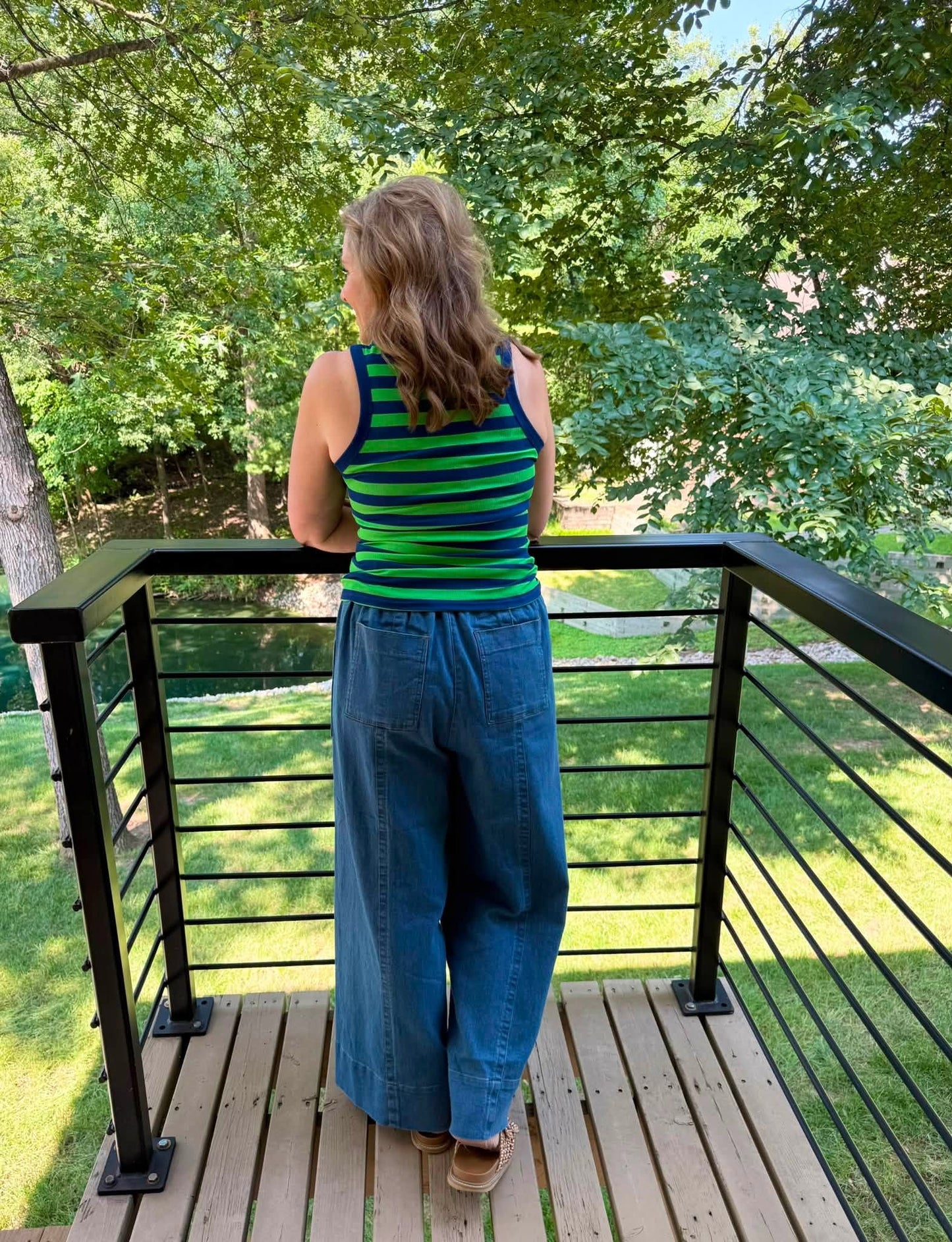 LuLaRoe Pull-On Patch Pocket Pant - Medium Wash