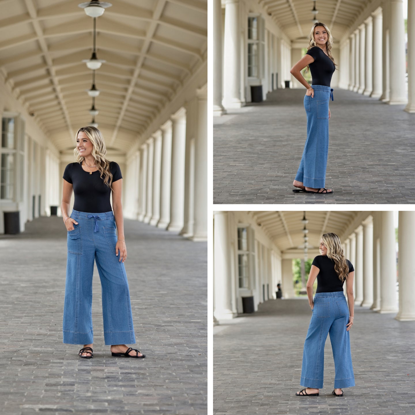 LuLaRoe Pull-On Patch Pocket Pant - Medium Wash