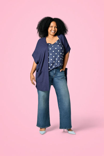 LuLaRoe Essential Cami 2-Pack - Navy & White Polka Dot + Solid Burgundy