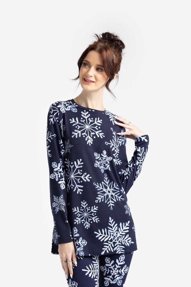 LuLaRoe Holiday Sharon - Midnight Snowfall