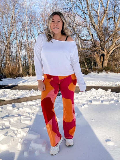 LuLaRoe RISE Passionate Yoga Pant 2.0 - Canyon Clay Abstract 