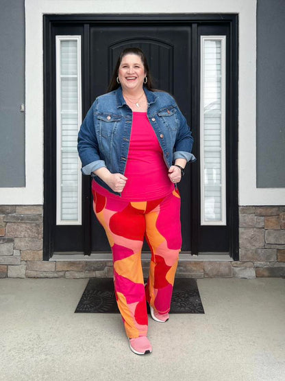 LuLaRoe RISE Passionate Yoga Pant 2.0 - Canyon Clay Abstract 