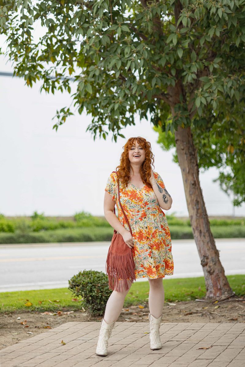 LuLaRoe LuLaRoe Heidi Dress - Sunburst Garden Floral 