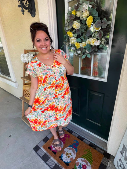 LuLaRoe LuLaRoe Heidi Dress - Sunburst Garden Floral 