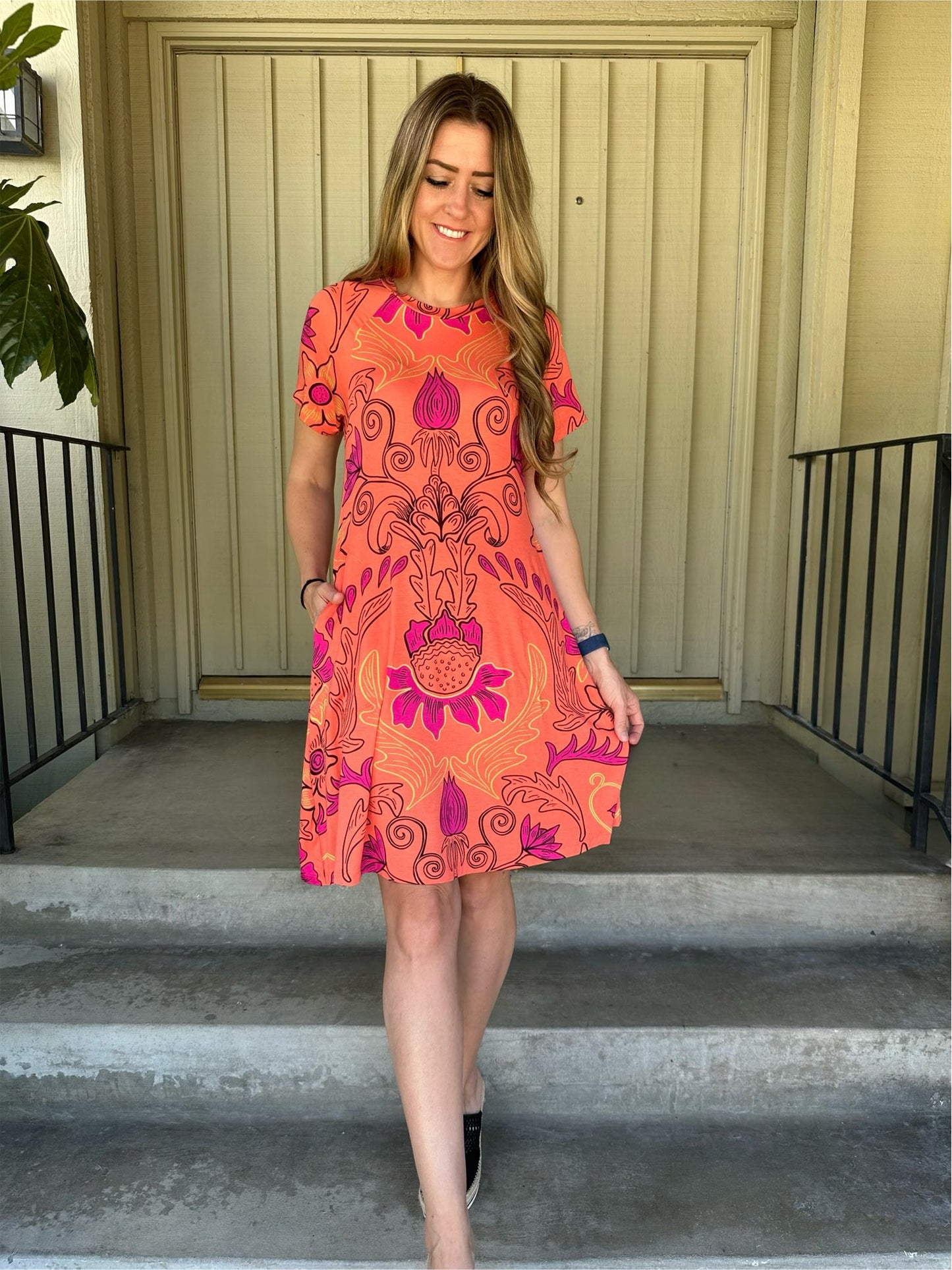 LuLaRoe LuLaRoe Celia Dress - Tropical Sunset Bloom 