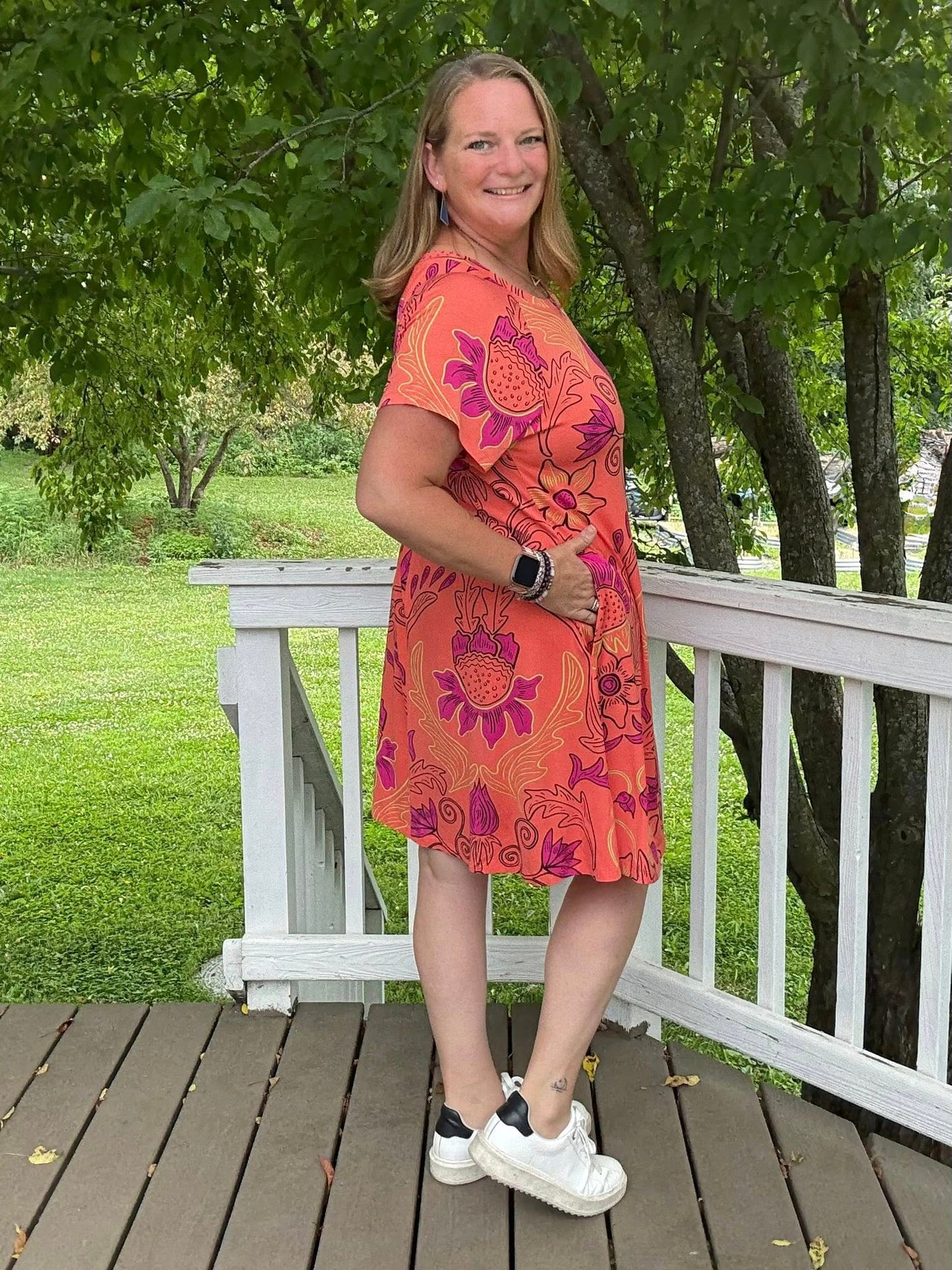LuLaRoe LuLaRoe Celia Dress - Tropical Sunset Bloom 