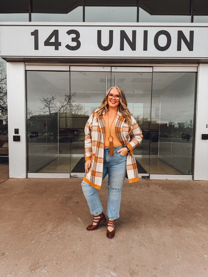 LuLaRoe Laura Cardigan - Honeyed Windowpane