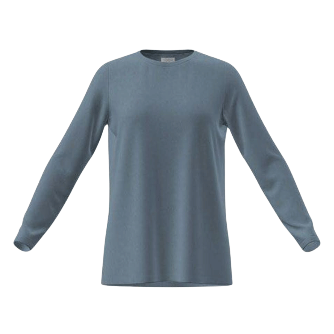 LuLaRoe Sharon Long Sleeve Top - Solid Periwinkle Blue - front view