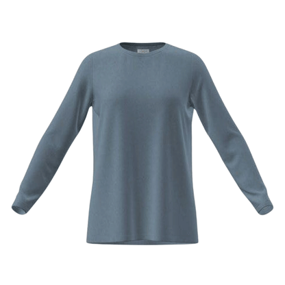 LuLaRoe Sharon Long Sleeve Top - Solid Periwinkle Blue - front view