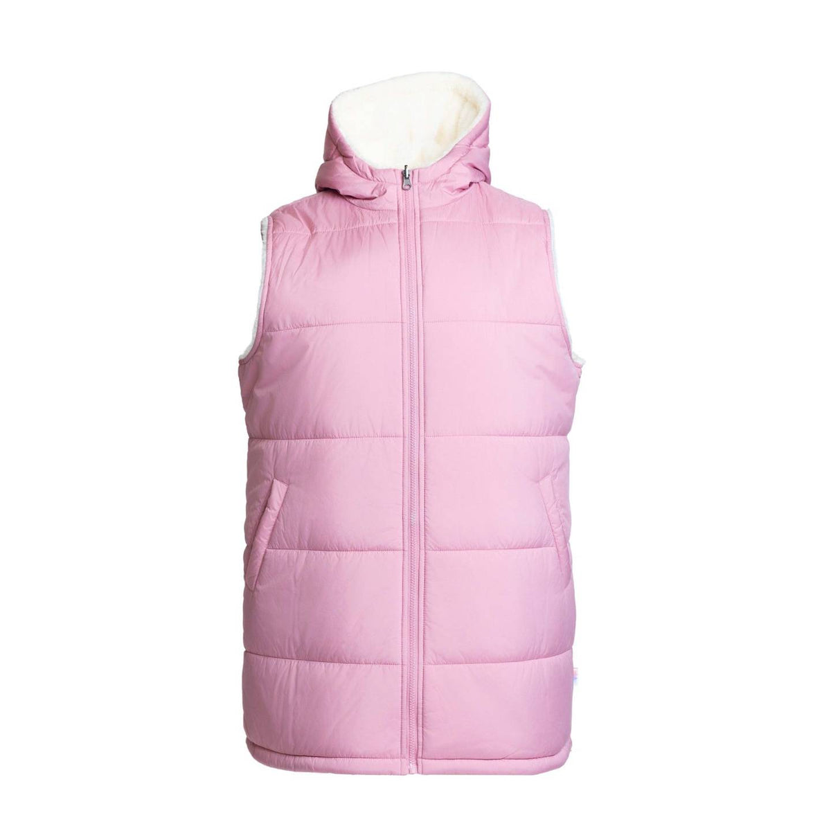 LuLaRoe Alta long hooded reversible vest in Solid Dusty Blush Pink, additional product view