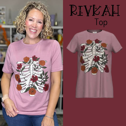 LuLaRoe Halloween 2025 - Rivkah Top - Love in Bones