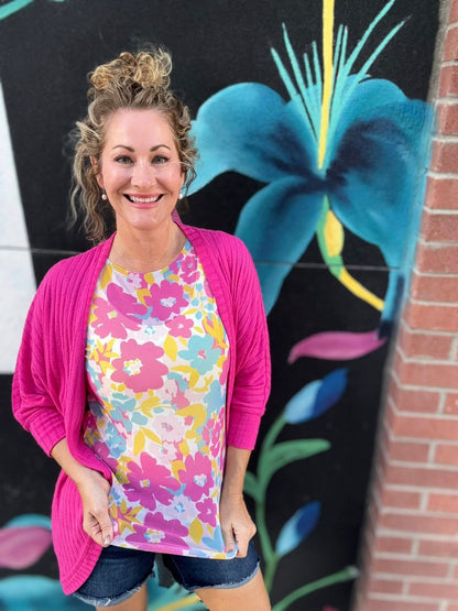 LuLaRoe LuLaRoe Miranda Mesh T - Petal Pop Garden 