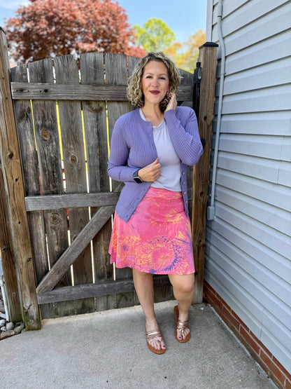 LuLaRoe LuLaRoe Eileen Skort - Sunset Coral Bloom 