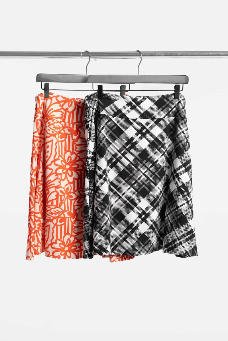 LuLaRoe LuLaRoe Eileen Skort - Classic Black Ivory Plaid 