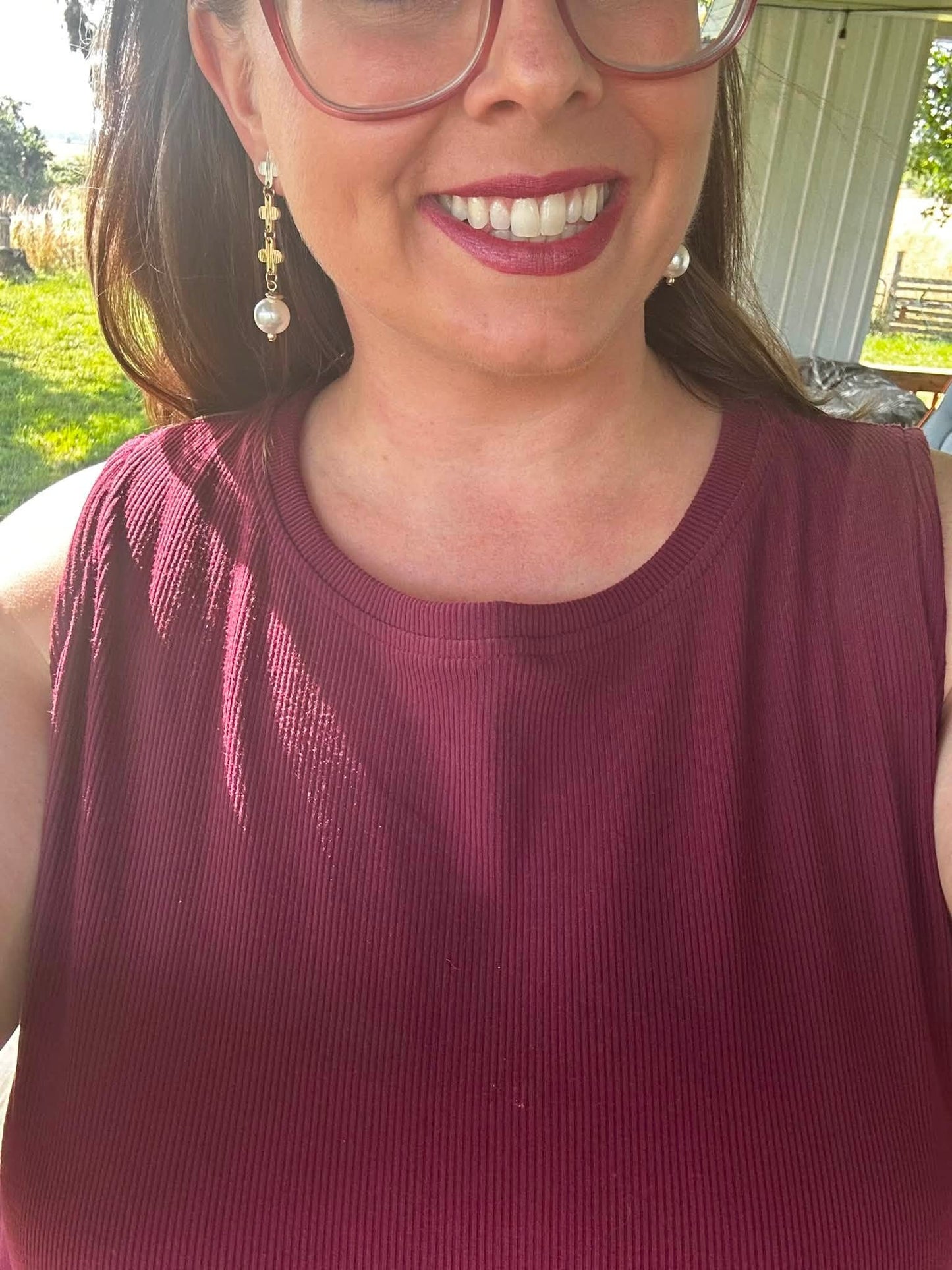 LuLaRoe Charlotte Dress - Solid Rich Plum Sleeveless A-Line Dress with Pockets