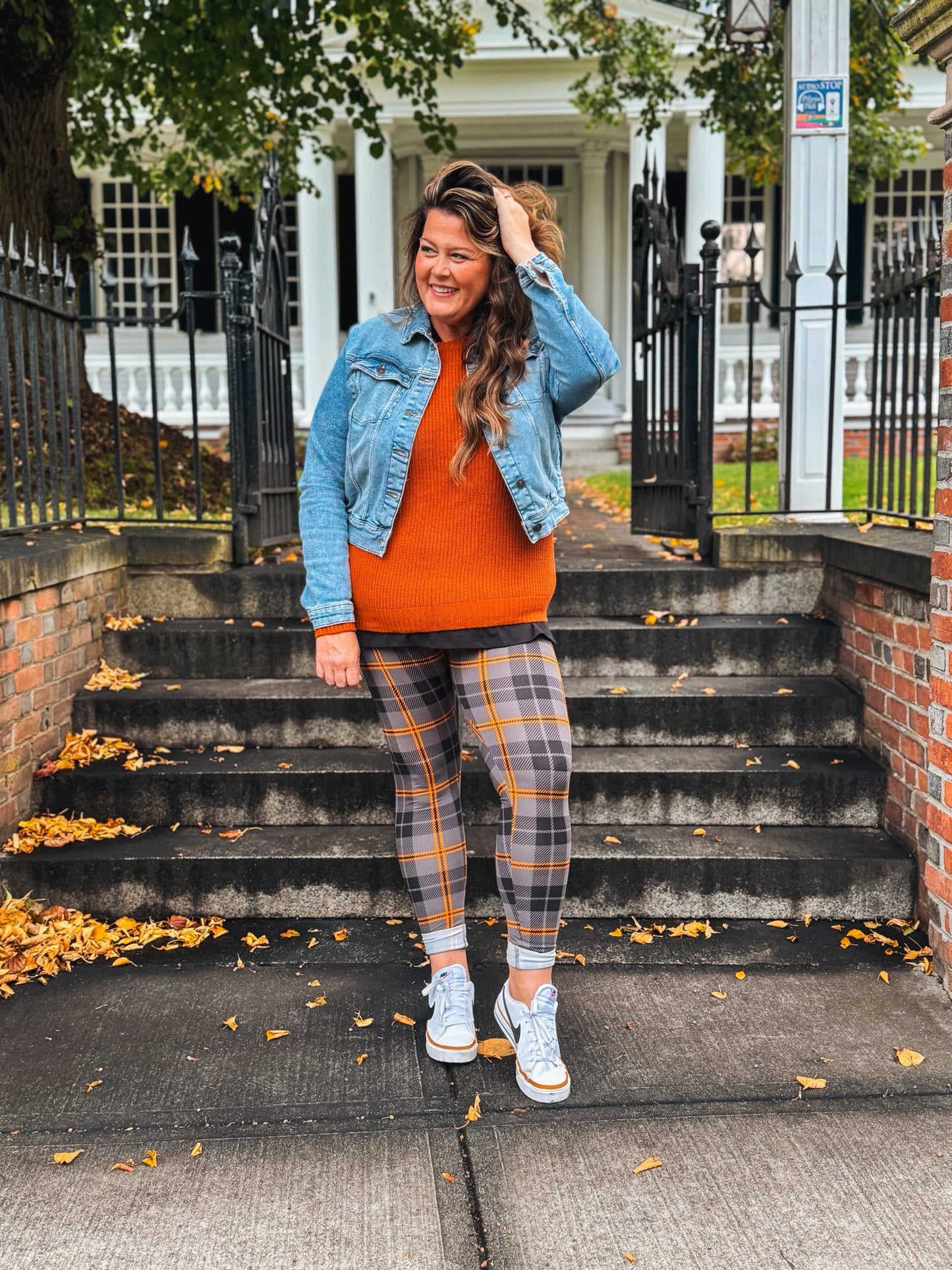 LuLaRoe Halloween 2025 - Leggings - Pumpkin Patch Plaid