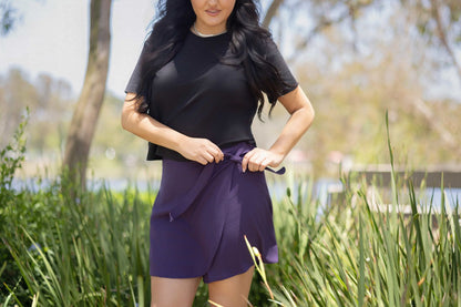 LuLaRoe Rose Wrap Skort - Solid Royal Plum