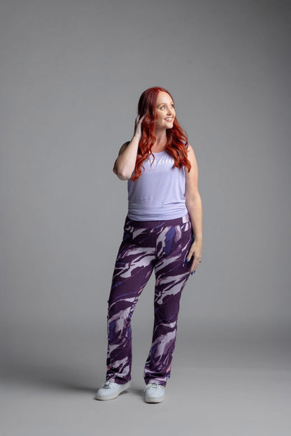 LuLaRoe RISE Passionate Yoga Pant 2.0 - Amethyst Vein Abstract 