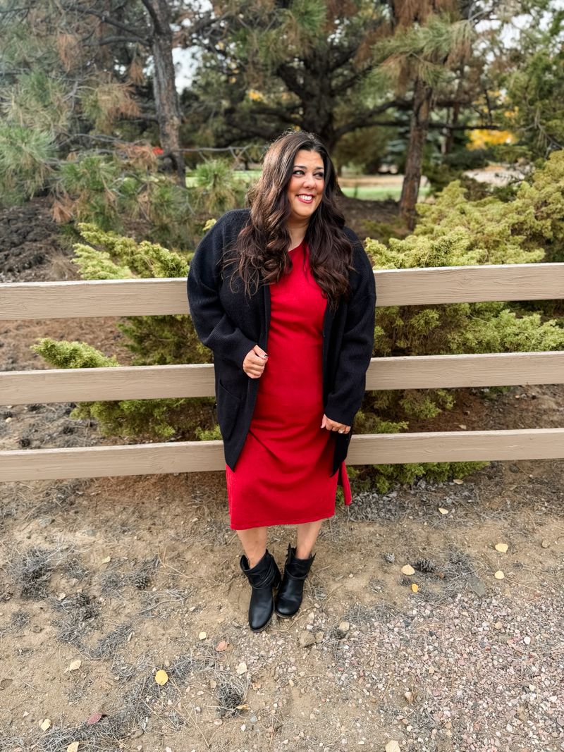 LuLaRoe Leticia Solid Mineral Washed Deep Crimson Red 100% cotton mineral washed midi T-shirt dress - product image 6